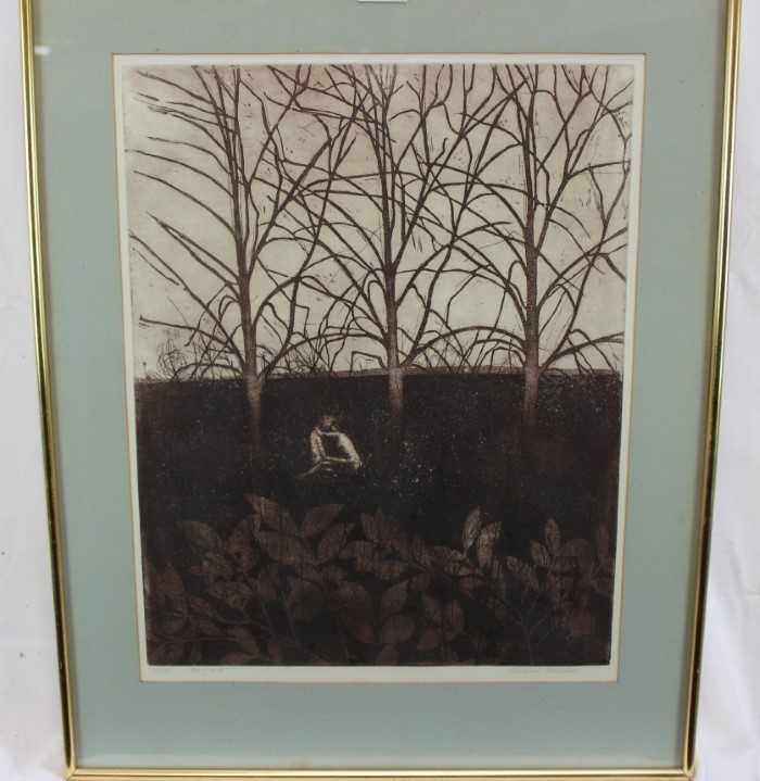 Lot 1136 - *Richard Bawden (b.1936) limited edition print No. 36/75, "The Glade", signed, 40cm x 50cm, framed and glazed