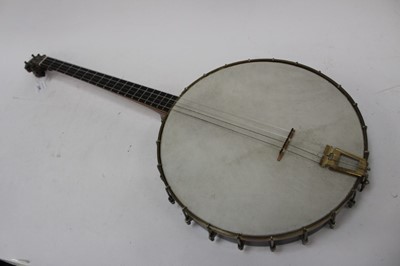 Lot 2348 - John Alvey Turner plectrum banjo with large head