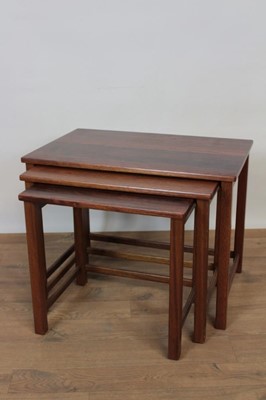 Lot 1423 - Nest of rosewood tables