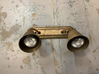 Lot 235 - Jim Lawrence double Curtis spot light in antique gold