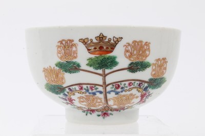 Lot 121 - An unusual Chinese Export tea cup, Qianlong