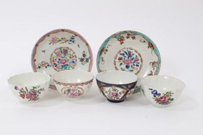 Lot 125 - A Worcester saucer, with turquoise border, and other Worcester