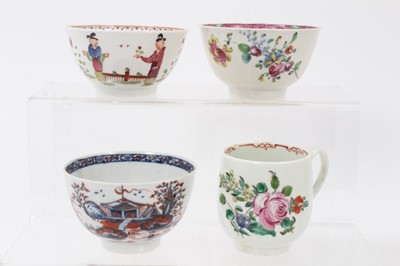 Lot 118 - A Liverpool polychrome coffee cup, and three tea bowls