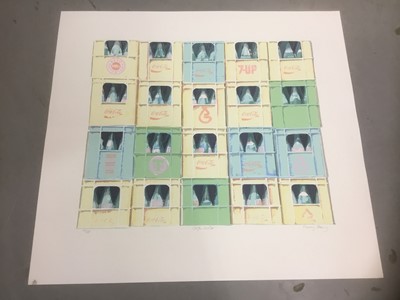 Lot 177 - Penny Berry Paterson (1941-2021) colour linocut, Corfu Cooler, signed, inscribed and numbered 19/20, image 38 x 45cm