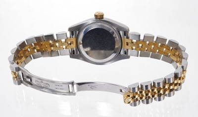 Lot 723 - Ladies Rolex Oyster Perpetual DateJust gold and stainless steel wristwatch on bi-metal Jubilee bracelet