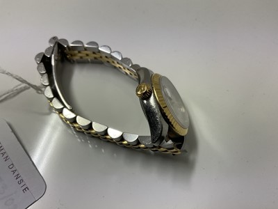 Lot 723 - Ladies Rolex Oyster Perpetual DateJust gold and stainless steel wristwatch on bi-metal Jubilee bracelet