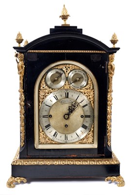 Lot 964 - Late 19th century bracket clock retailed by Thomas Russell & Son of 
Liverpool & London with Westminster chiming fusee movement striking 
on 8 bells