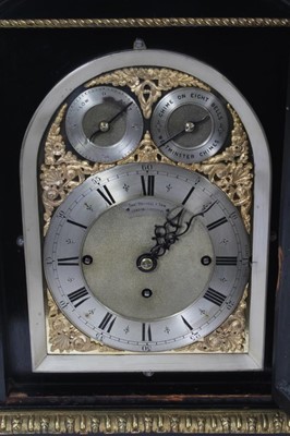 Lot 964 - Late 19th century bracket clock retailed by Thomas Russell & Son of 
Liverpool & London with Westminster chiming fusee movement striking 
on 8 bells