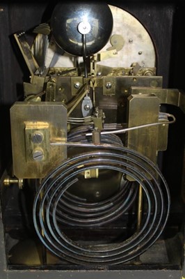 Lot 964 - Late 19th century bracket clock retailed by Thomas Russell & Son of 
Liverpool & London with Westminster chiming fusee movement striking 
on 8 bells
