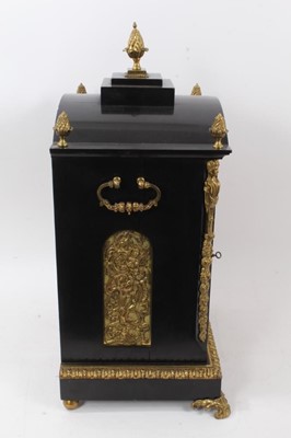 Lot 964 - Late 19th century bracket clock retailed by Thomas Russell & Son of 
Liverpool & London with Westminster chiming fusee movement striking 
on 8 bells