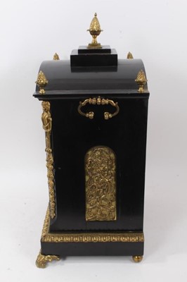 Lot 964 - Late 19th century bracket clock retailed by Thomas Russell & Son of 
Liverpool & London with Westminster chiming fusee movement striking 
on 8 bells