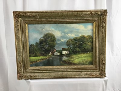 Lot 1161 - *Clive Madgwick acrylic on canvas Layham Mill