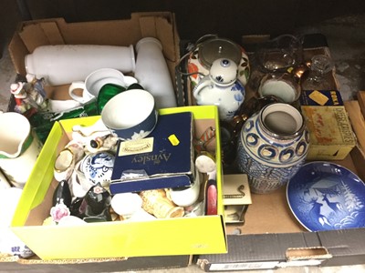 Lot 271 - Group of ceramics and sundry items to include copper lustre jugs, vases and other items