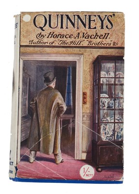 Lot 6 - Lady Elizabeth Bowes-Lyon (later HM Queen Elizabeth The Queen Mother), inscribed book to her Governess- 'Quinney's' by Horace Vachell. Inscribed on first page 'To Miss Poignand, In memory of an...