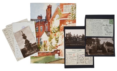 Lot 9 - Miss Beryl Poignand - the Governess to Lady Elizabeth Bowes -Lyon - two handwritten and historically interesting letters to her mother on Glamis Castle headed writing paper. The first dated Friday...