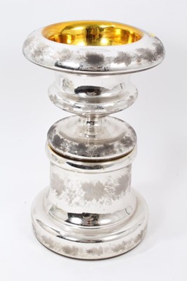 Lot 241 - 19th century mirrored glass campagna shape urn