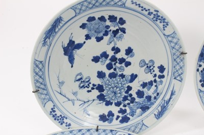 Lot 217 - Six 19th century Chinese blue and white dishes