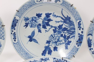 Lot 217 - Six 19th century Chinese blue and white dishes