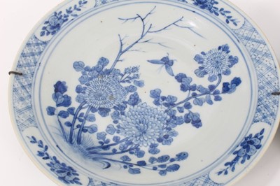 Lot 217 - Six 19th century Chinese blue and white dishes