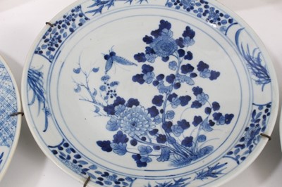 Lot 217 - Six 19th century Chinese blue and white dishes