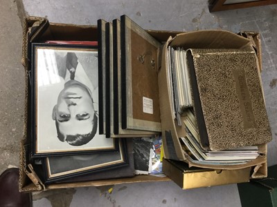 Lot 292 - Box of ephemera, screen stars postcards and cigarette cards