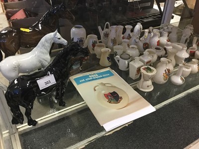 Lot 303 - Four Beswick horses together with a quantity of Goss crested wares