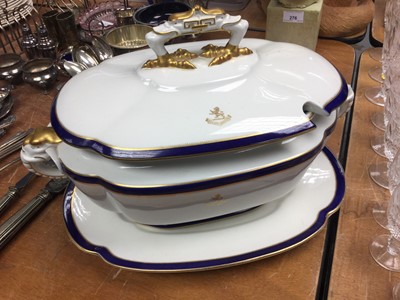 Lot 277 - Royal Doulton tureen and cover with stand, with armorials