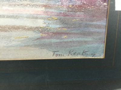 Lot 88 - Tom Keating (1917-1984) watercolour in the manner of Samuel Palmer - signed