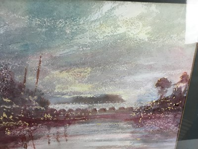 Lot 88 - Tom Keating (1917-1984) watercolour in the manner of Samuel Palmer - signed