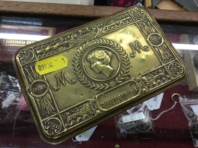 Lot 336 - First World War Princess Mary Gift tin (no contents)