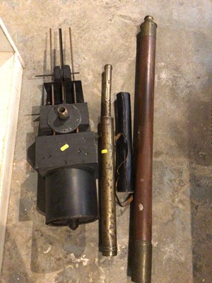 Lot 251 - Two 19th century telescopes, a spotting scope and an enlarger (4)
