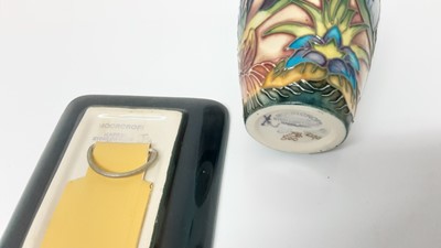 Lot 1105 - Two large Moorcroft dishes together with pin tray and small vase