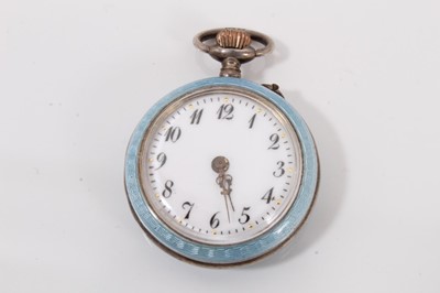 Lot 573 - Early 20th century Swiss enameled watch