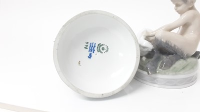 Lot 1114 - Two Royal Copenhagen porcelain models - Fawns with rabbits