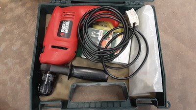 Lot 158 - Four electric power tools including Black & Decker drill