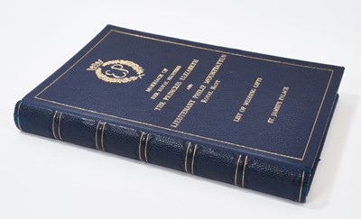 Lot 44 - The Marriage of H.R.H.The Princess Elizabeth with Lieutenant Philip Mountbatten R.N. November 20th 1947, Rare signed de-luxe list of Wedding gifts with gilt tooled blue leather binding signed on in...