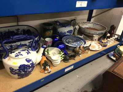 Lot 44 - Collection of ceramics, including Staffordshire, Royal Worcester Millennium series, dog figurines, etc
