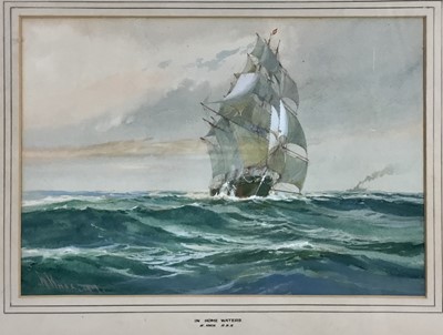 Lot 103 - Wilfred Knox (British, 1884-1966) watercolour - In Home Waters, signed