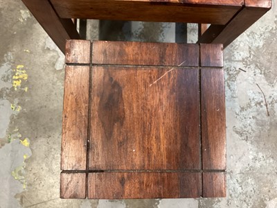 Lot 964 - Nest of three hardwood occasional tables, largest is 45cm wide, 30.5cm deep, 45.5cm high