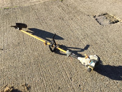 Lot 8 - By Direction of Executors: Ryobi long reach petrol garden multi tool / multifunction head with one attachment
