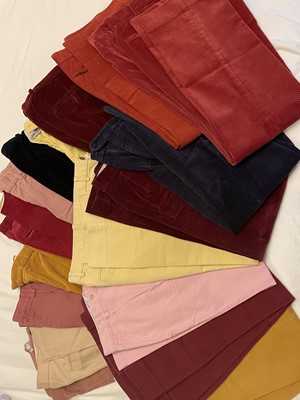 Lot 113 - Twenty pairs of good quality gentlemen's trousers to include Magee, Hackett, tweed shooting breeks, cords, moleskins and others, mostly 34 inch waist
