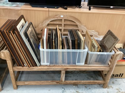 Lot 119 - Large collection of pictures to include 19th century engraving and watercolours, bird prints and others, approximately 60