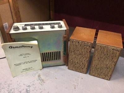 Lot 573 - Armstrong Sterio Tuner-Amplifier, BSR record player and pair Goodmans speakers