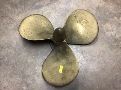 Lot 250 - Old brass ships propeller