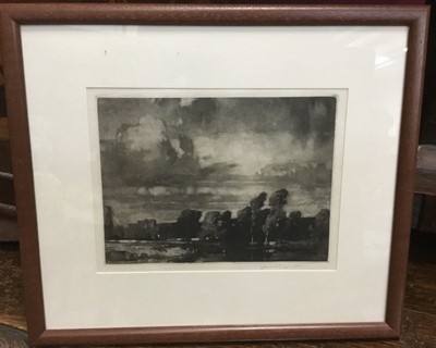 Lot 177 - Leonard Squirrell (1893-1979) mezzotint, Framingham Castle, signed, 11 x 15cm