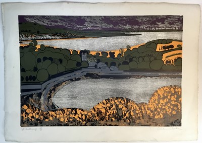Lot 121 - Graham Clarke (b. 1941) print - St Anthonys, signed and numbered 38/50, circa 1960's, 66cm x 46cm, unframed