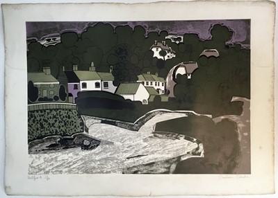 Lot 292 - Graham Clarke (b.1941) print - Helford, signed and numbered 13/50, and another St Anthony’s
