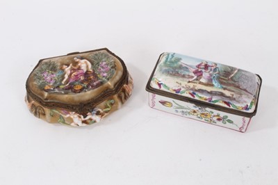Lot 71 - Two 19th century Naples style snuff boxes