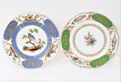 Lot 282 - Two Paris porcelain plates, decorated in the Feuillet workshops, circa 1820