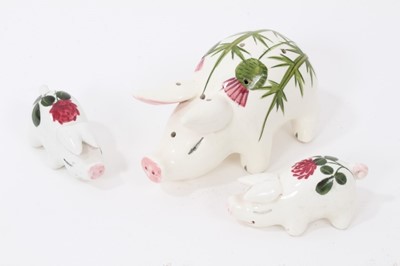 Lot 72 - Three Plichta models of pigs